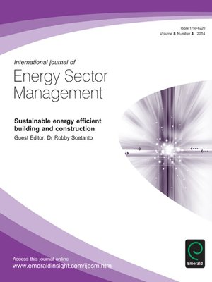 cover image of International Journal of Energy Sector Management, Volume 8, Issue 4